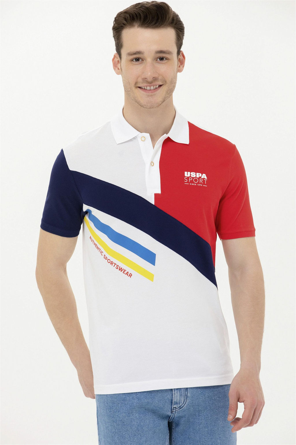 Мужская красная футболка с воротником-поло Неожиданная скидка в корзине - U.s. polo assn фото 2