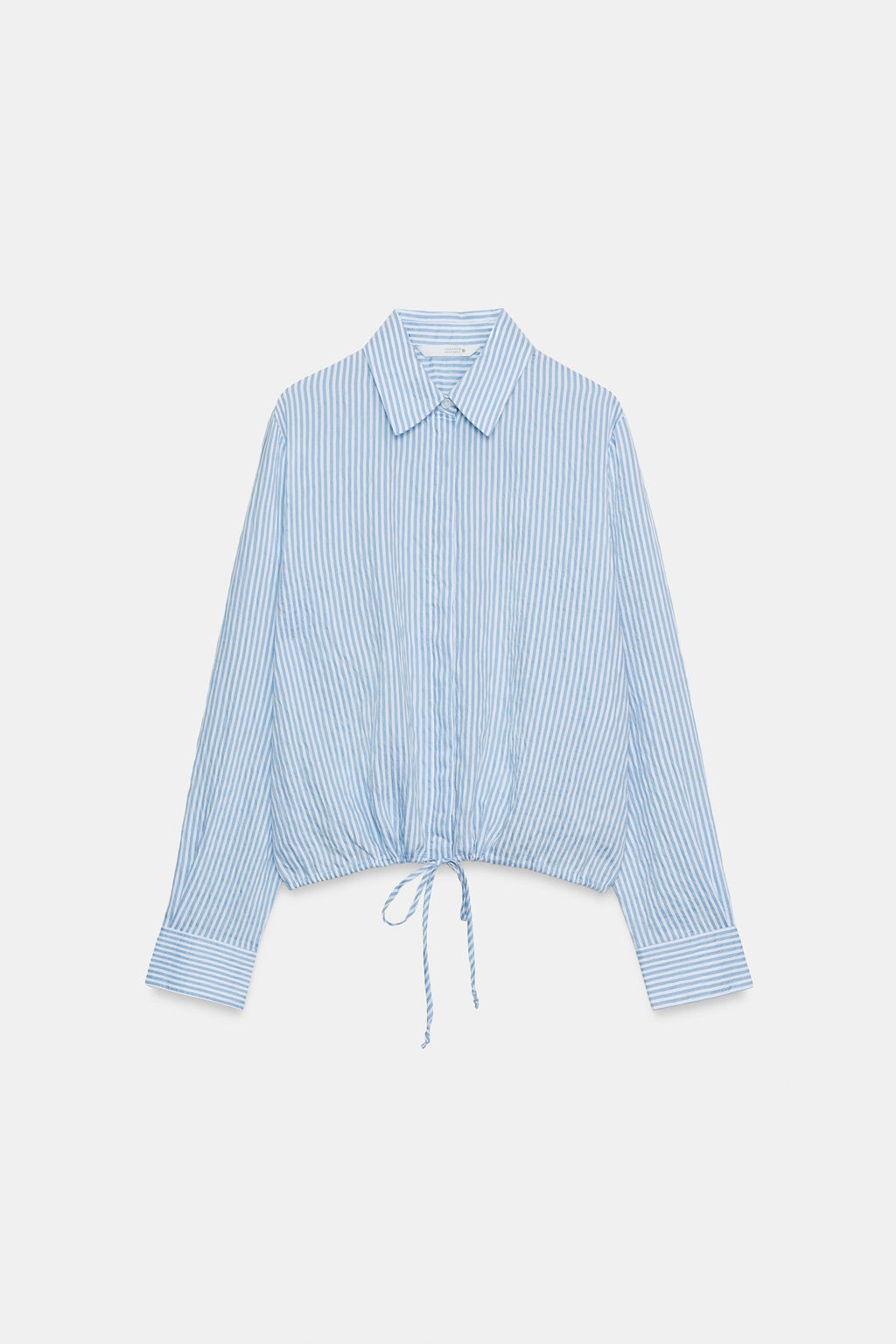 CAMISA RAYAS LAZADAS ZW COLLECTION / Azul / Blanco - Zara фото 7