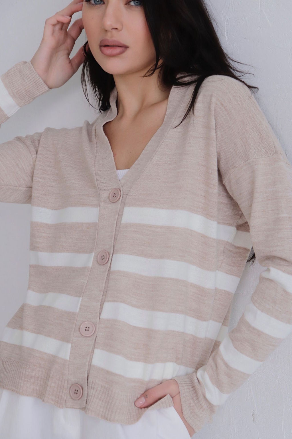 Кардиган вязаный бежевый - Martichelli фото 6