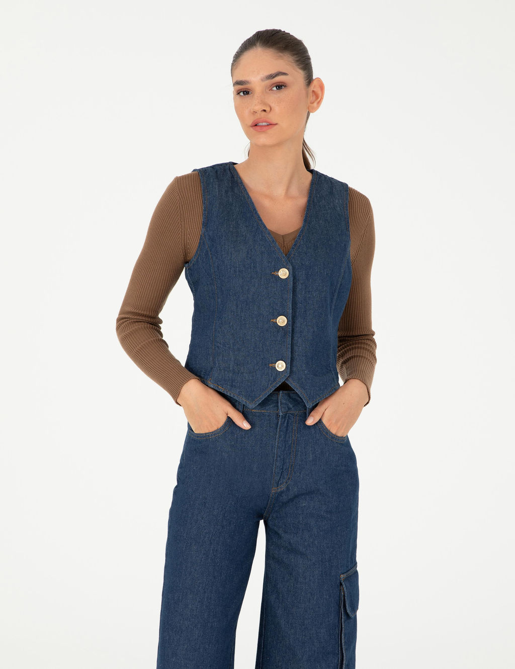 _ndigo Slim Fit Yelek