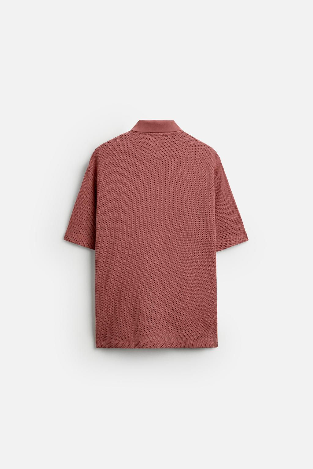 OPEN TEXTURED POLO SHIRT - Zara фото 3