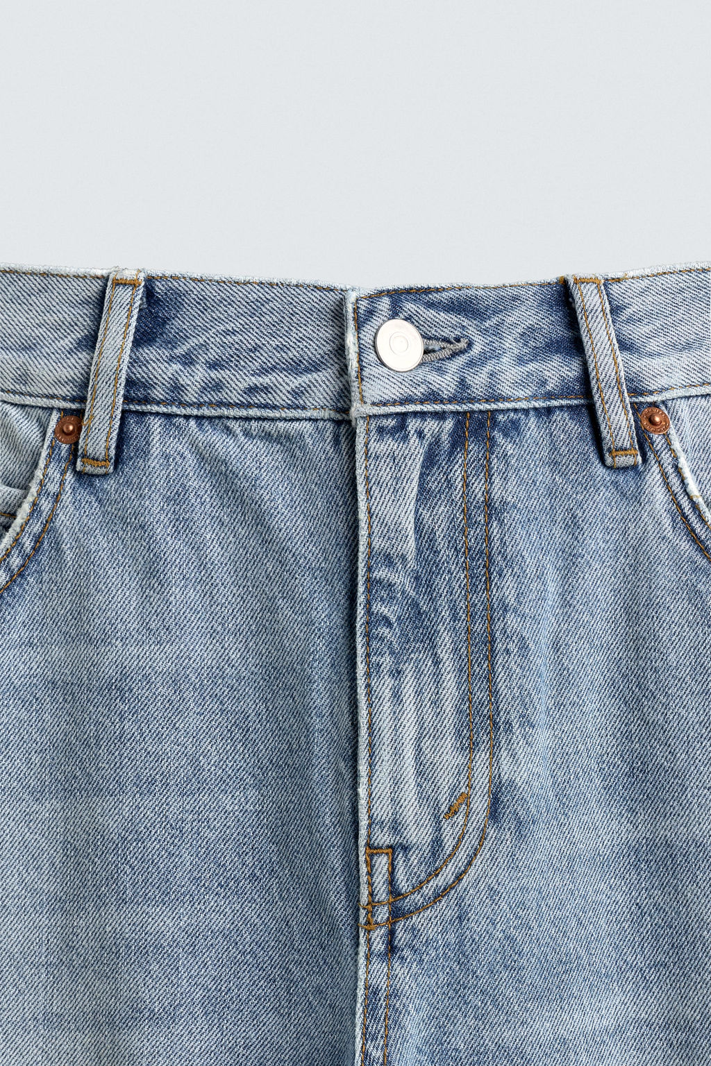 JEANS FLARE FIT ROTOS / Azul claro - Zara фото 9