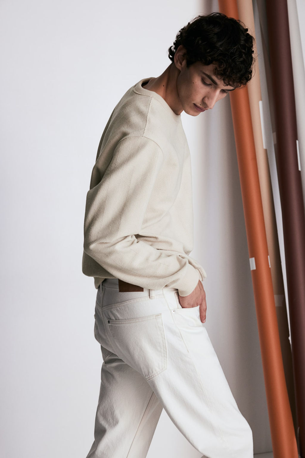 Sudadera con diseno de espiguilla Regular Fit - H&m фото 4