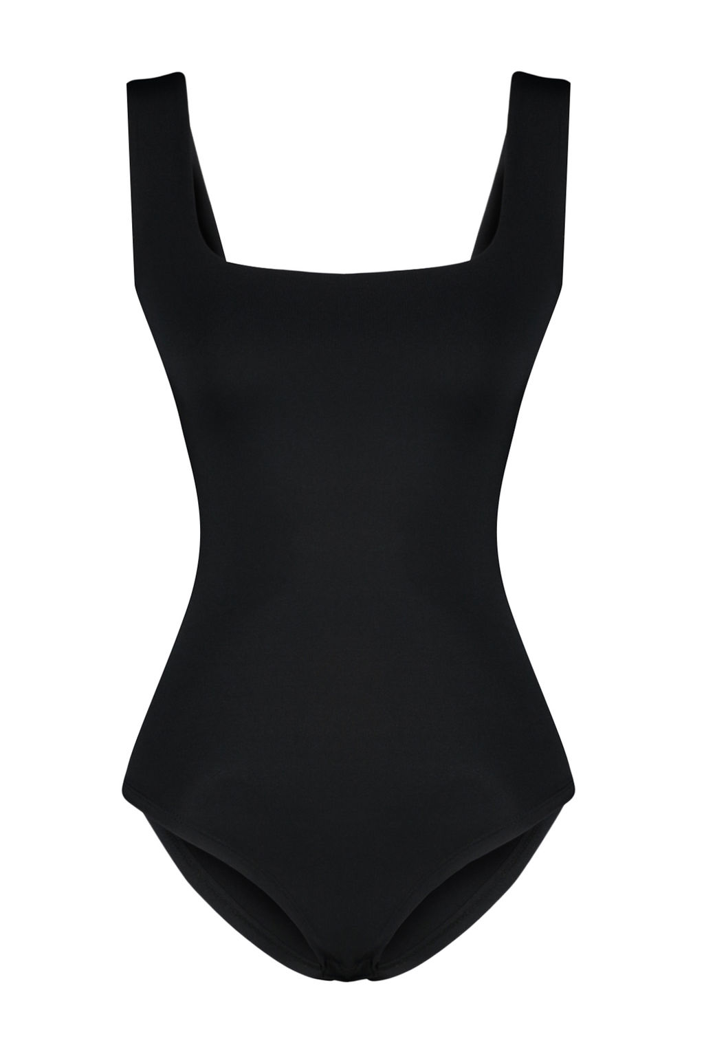 Siyah Fitted/Vucuda Oturan S?rt? Detayl? Kare Yaka C?tc?tl? Esnek Orme Body TWOSS24BD00026