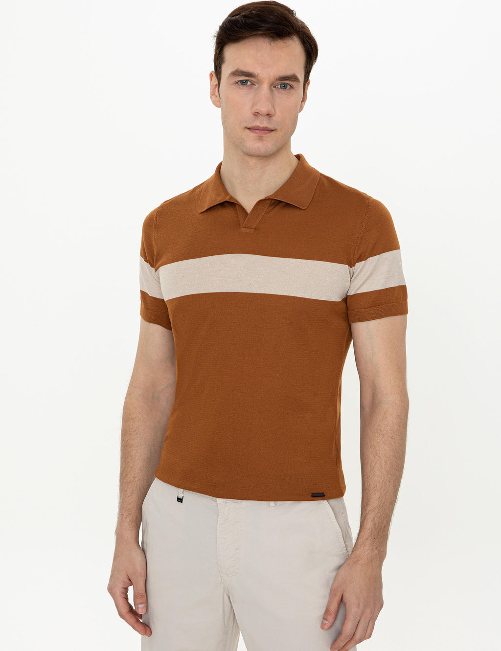 Tar__n Slim Fit Polo Yaka Triko T-Shirt - Cacharel фото 3