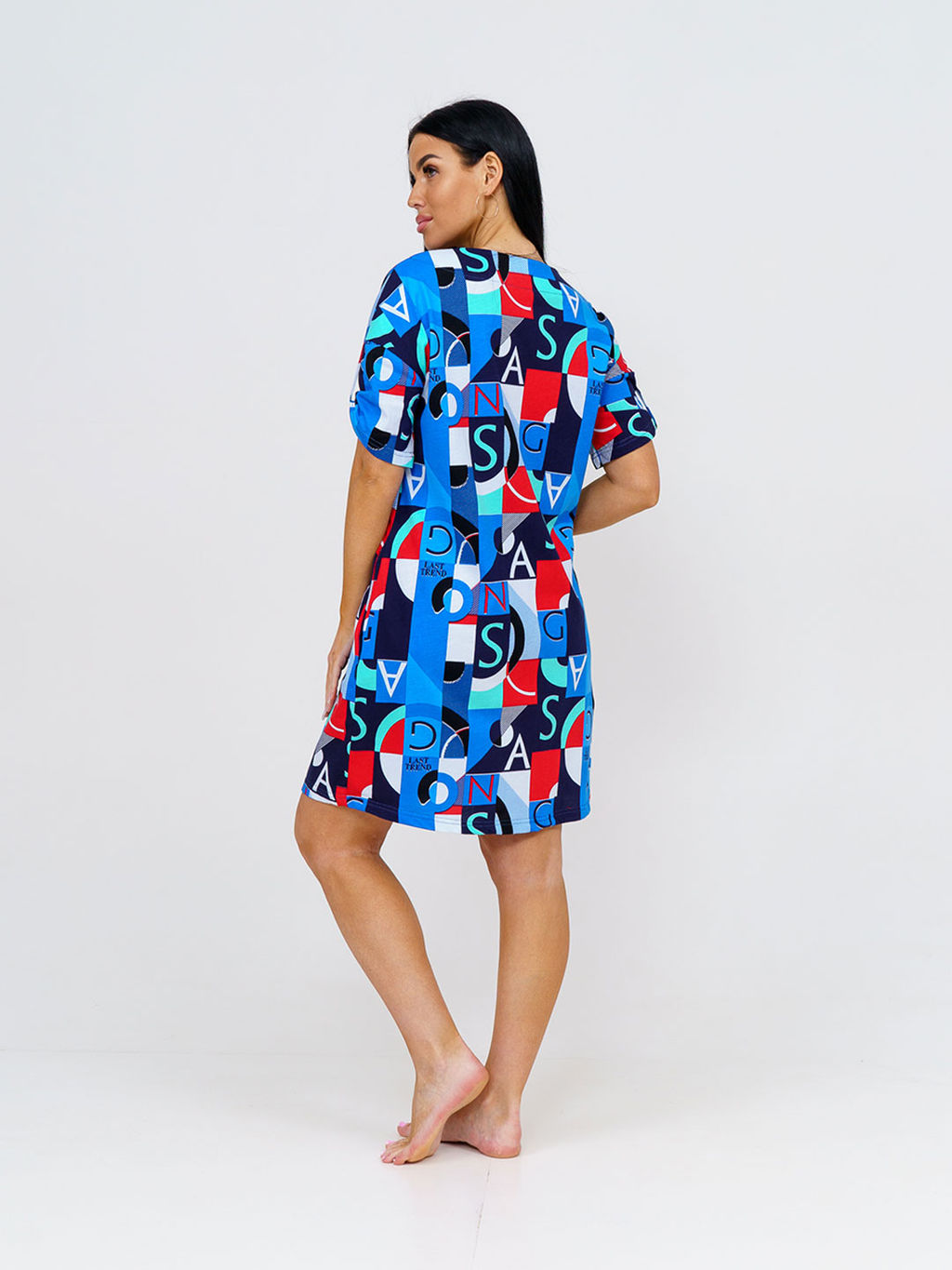 Халат женский, цвет синий