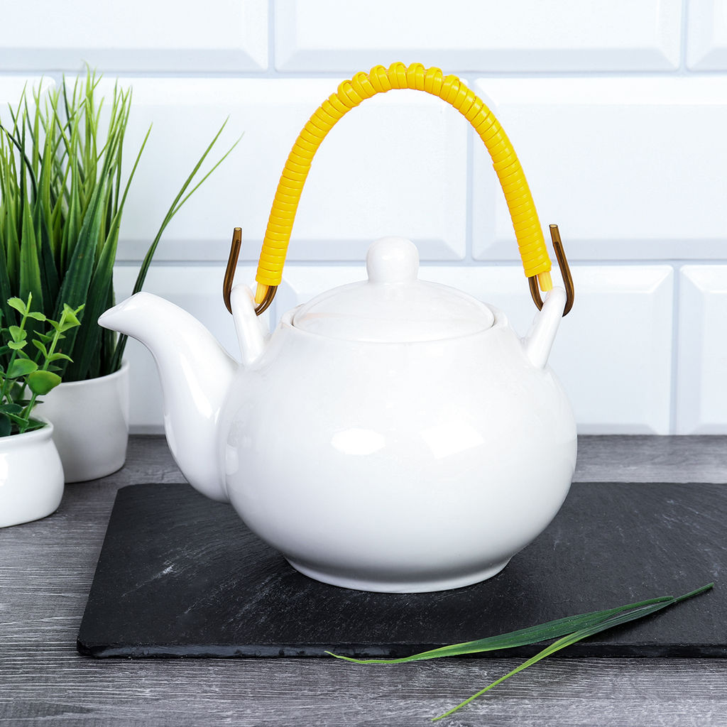 Чайник заварочный 700 мл с плетеной ручкой / FU-2040 /уп 18/