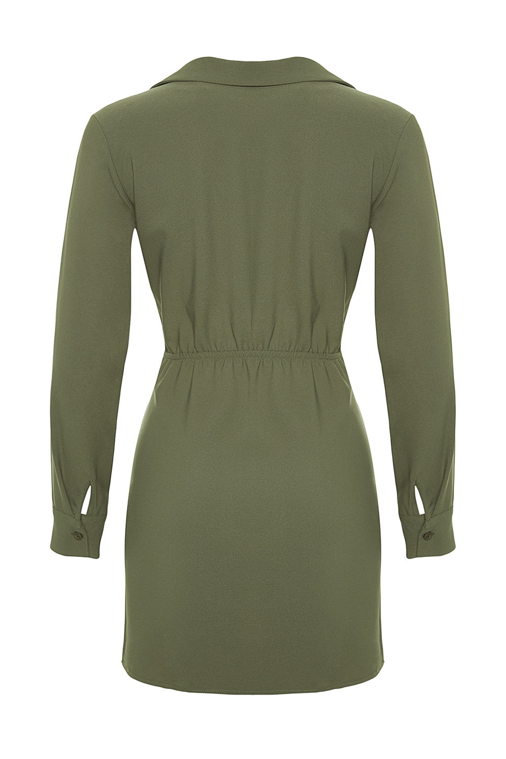 TRENDYOLMILLA Haki Kruvaze Dokuma Elbise TWOAW24EL00737  фото 8