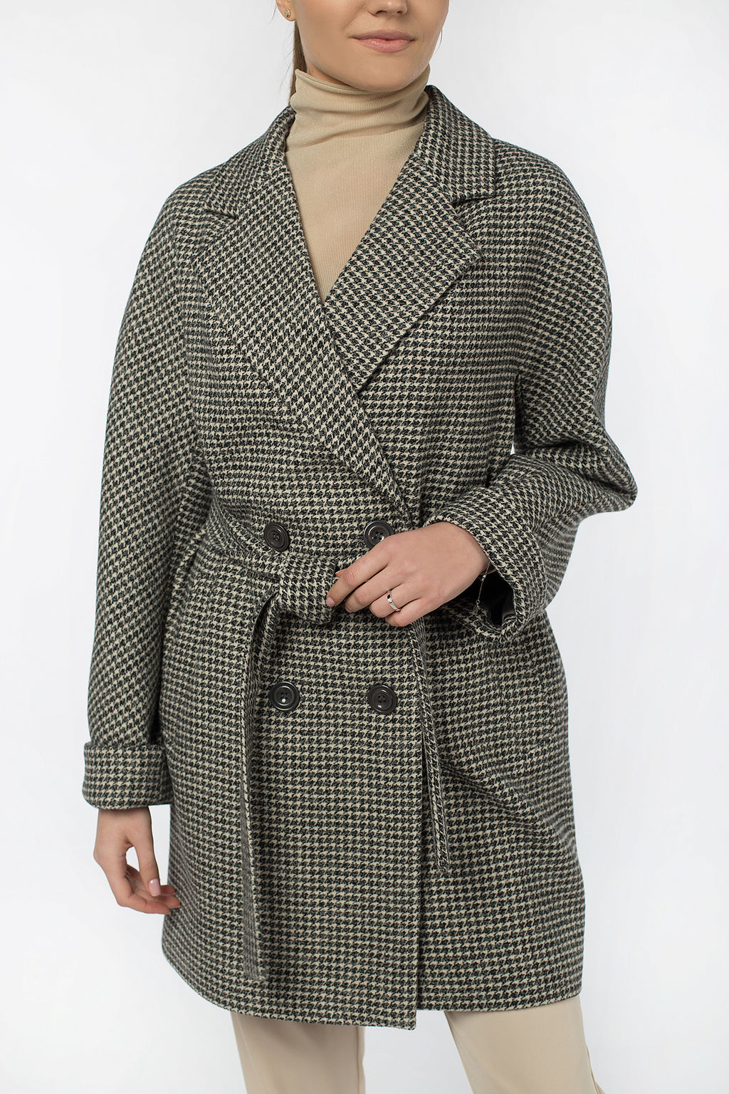 Пальто женское демисезонное (пояс) - El podio фото 5