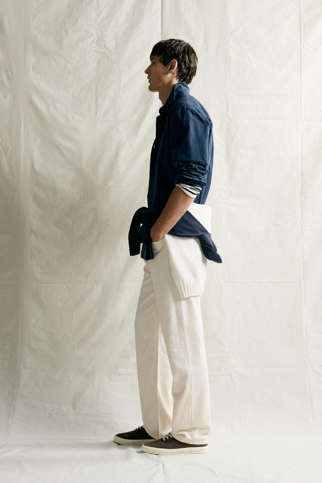 CAMISA RELAXED FIT ALGOD?N ?NDIGO / ?ndigo - Zara фото 4