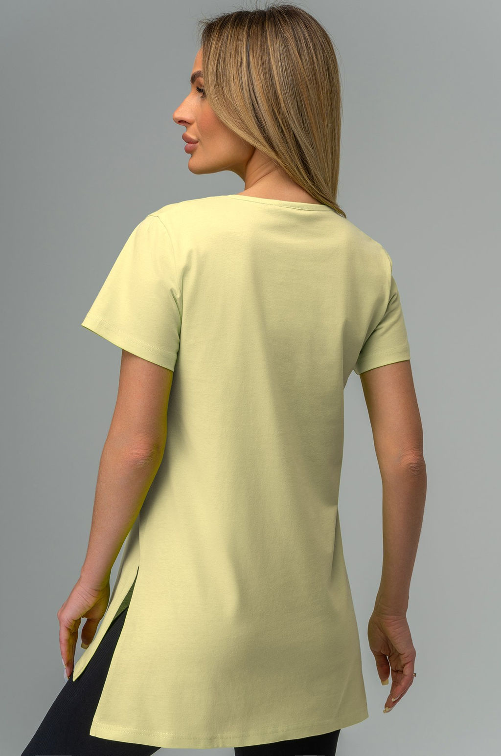 Женская удлиненная футболка с разрезами Happyfox