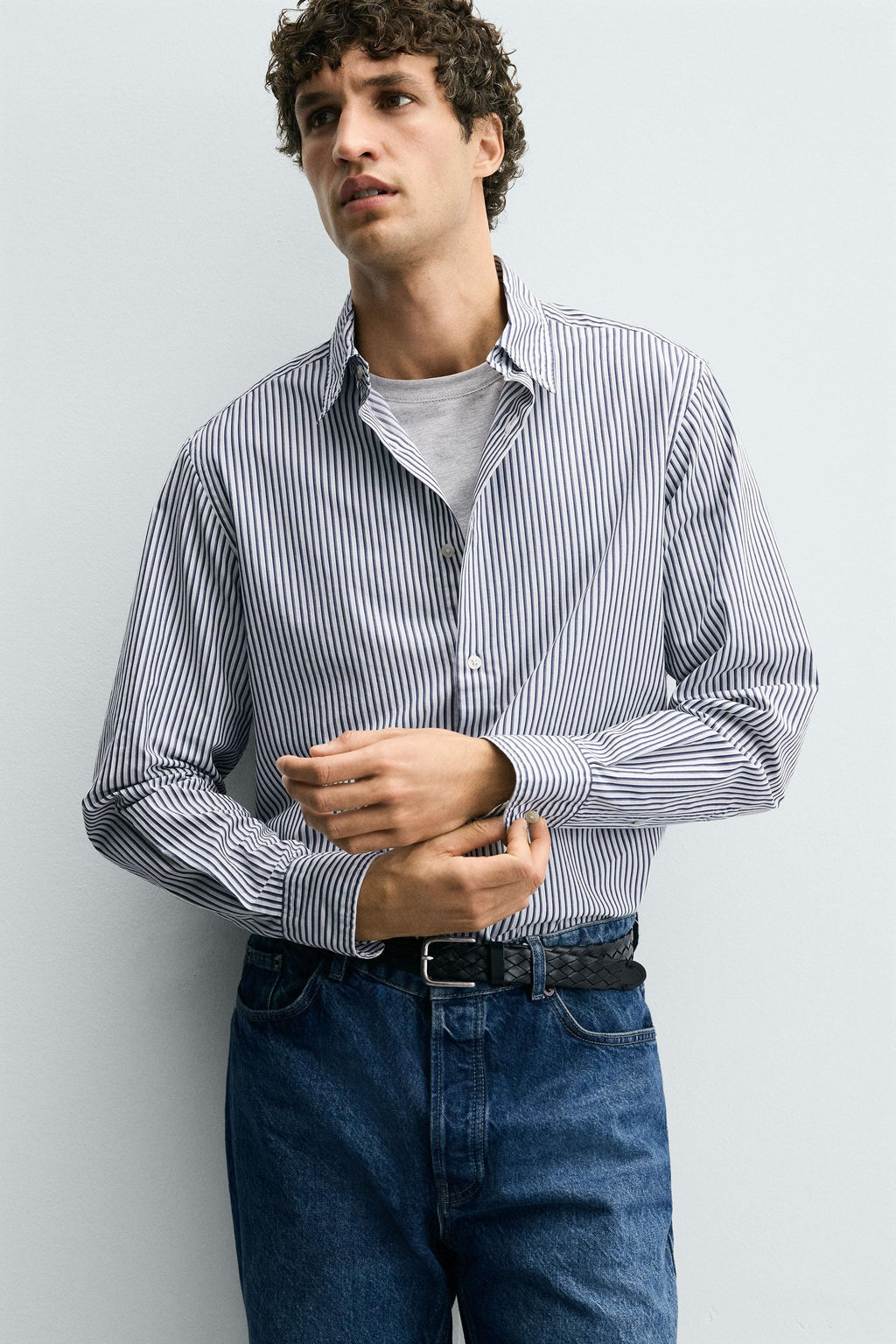 STRIPED REGULAR FIT SHIRT - Zara фото 6
