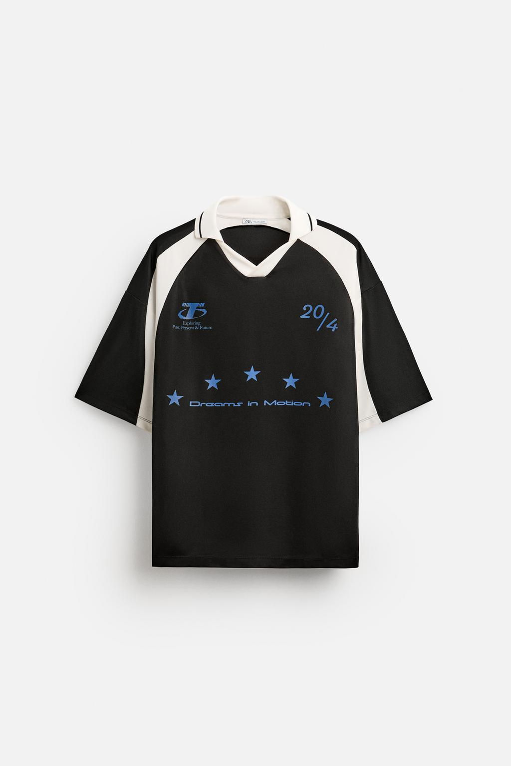 COLOUR BLOCK POLO T-SHIRT WITH SLOGANS - Zara фото 6