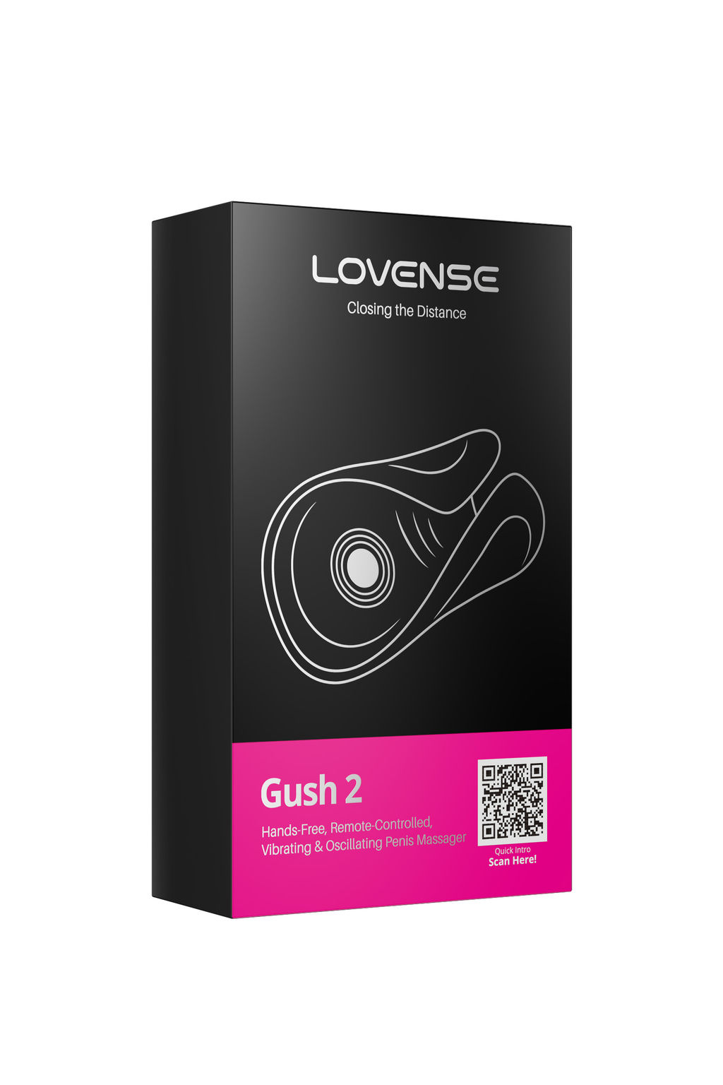 Вибромастурбатор с осцилляцией LOVENSE Gush 2, силикон, бирюзовый