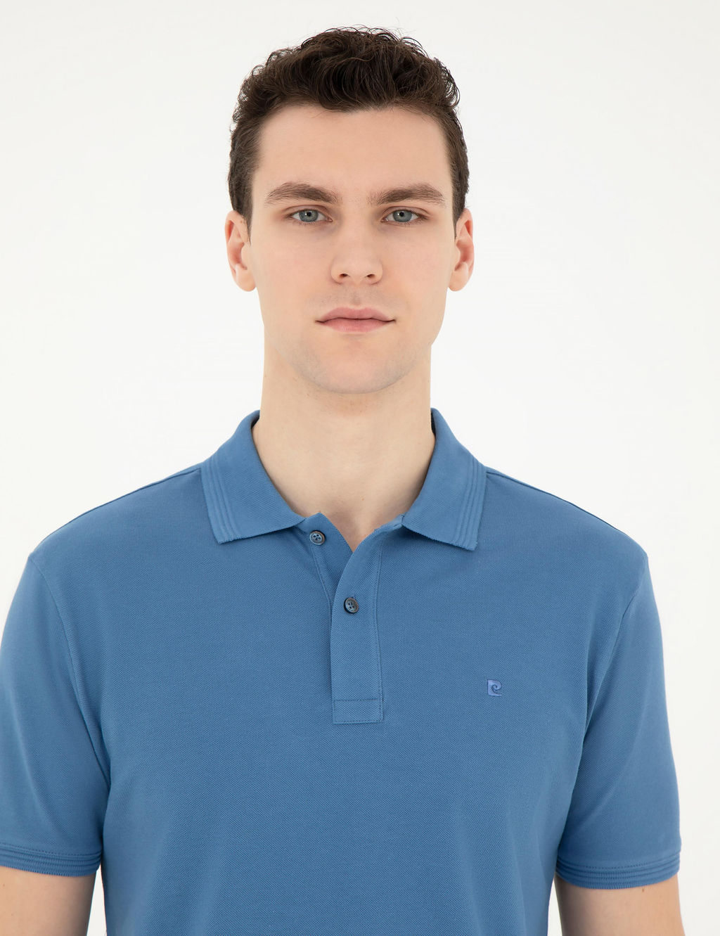 Koyu Mavi Slim Fit Basic Ti__rt - Pierre cardin фото 9