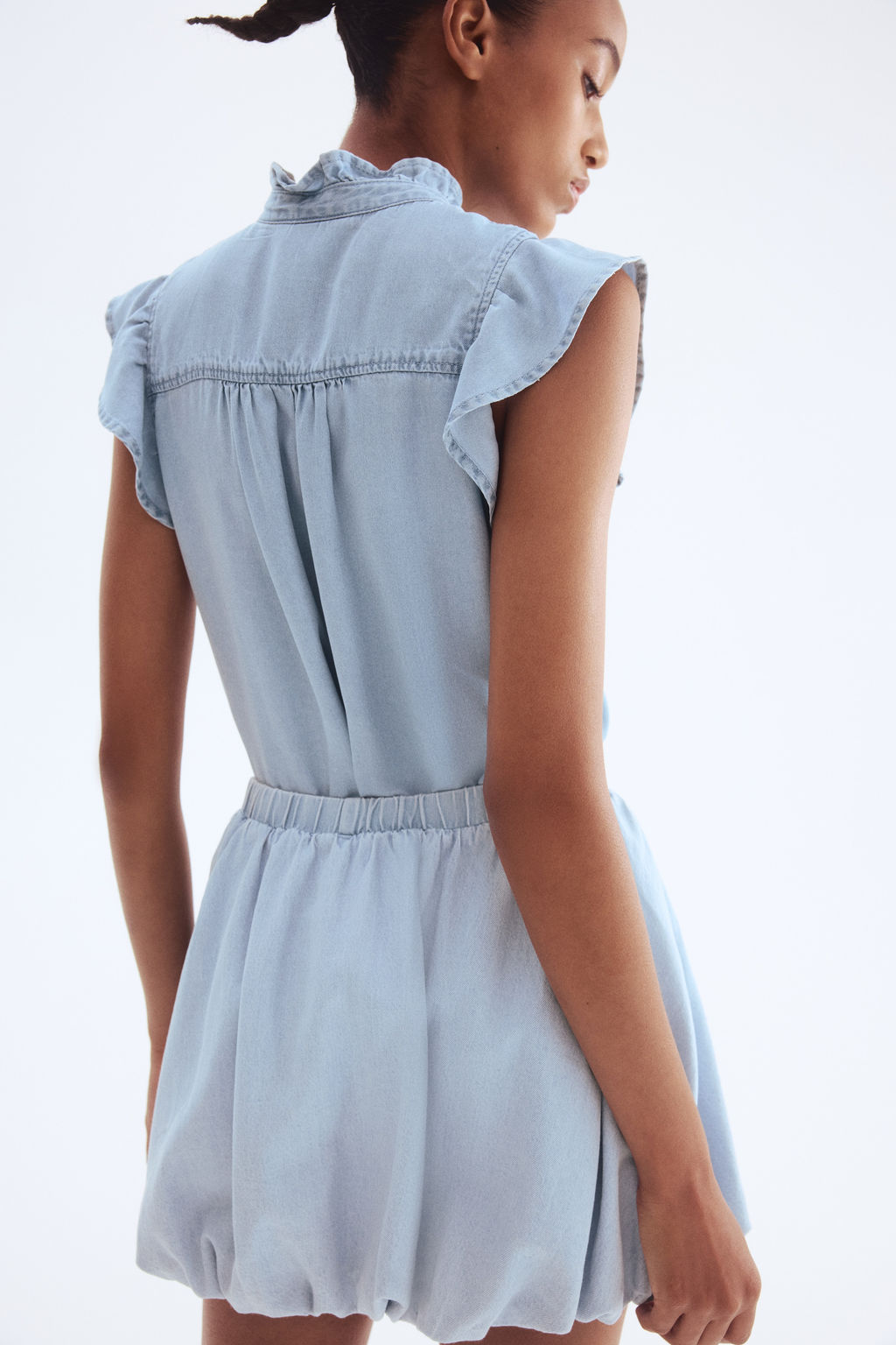 Blusa denim con volantes - H&m фото 5