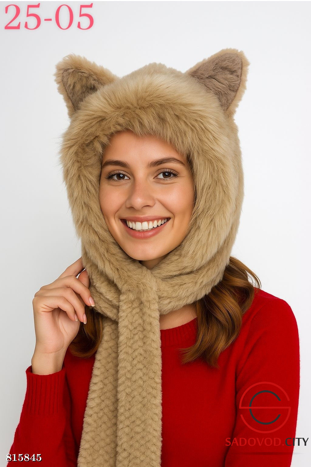 Шапка с отворотом и с ушками - Bruno фото 6