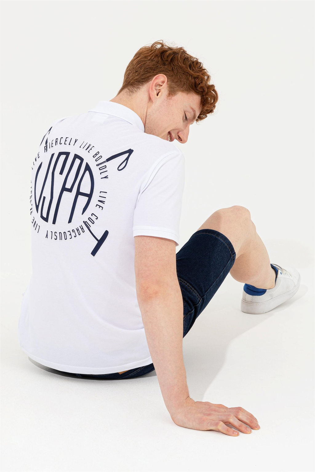 Мужская белая футболка с воротником-поло Неожиданная скидка в корзине - U.s. polo assn фото 5