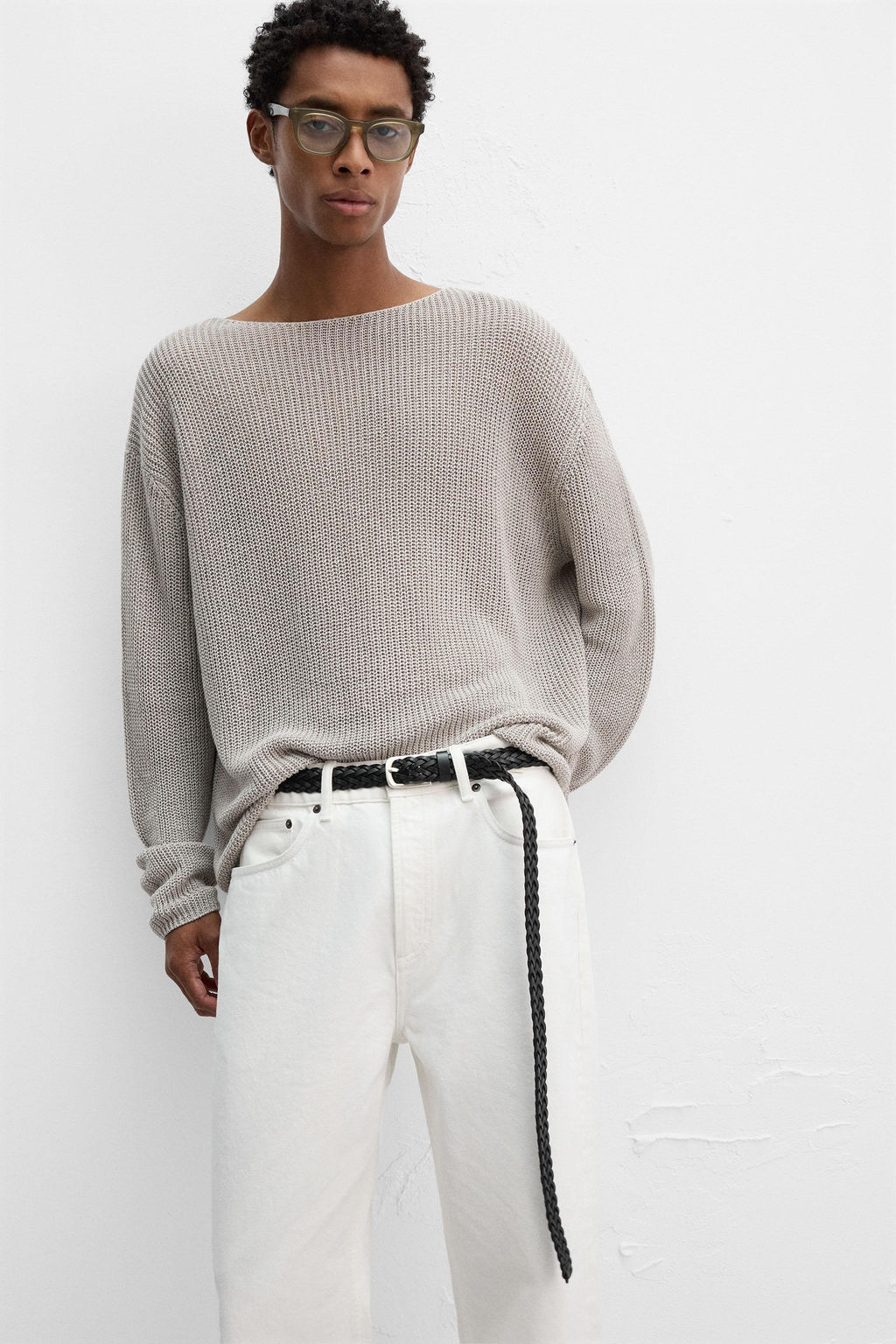 LONG BRAIDED LEATHER BELT - Zara фото 3