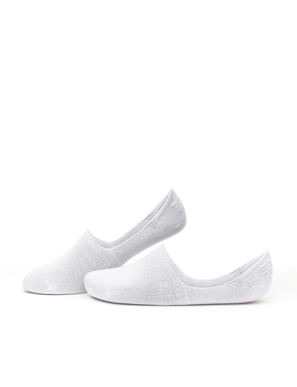 Erkek Beyaz D_z Babet _orap