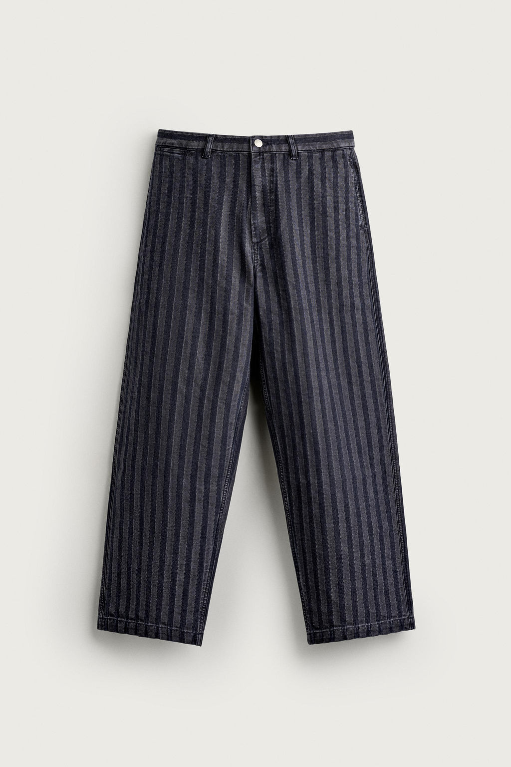 PANTAL?N CHINO RELAXED FIT RAYAS / Azul - Zara фото 7