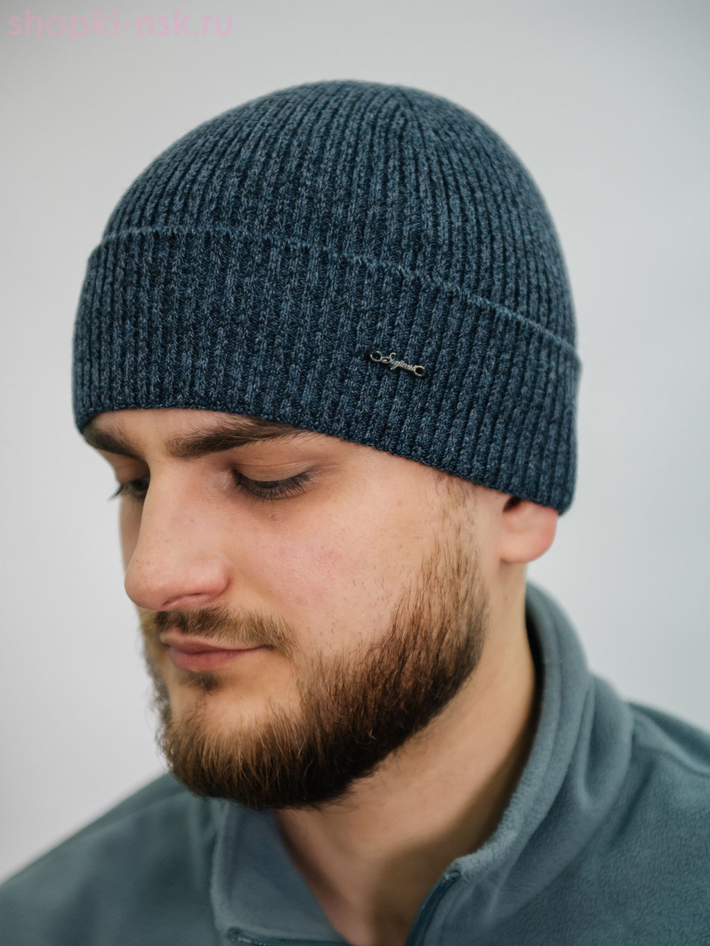 14120 Carbon Шапка мужская (57-59)