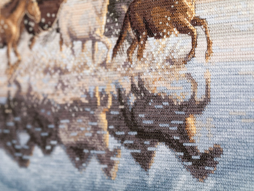 Набор для вышивания PANNA Золотая серия J-7244 Бегущие по волнам 38 х 30.5 см