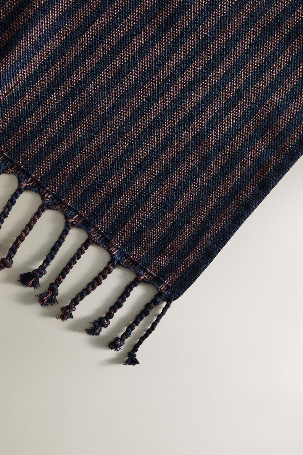 COTTON BEACH TOWEL WITH THIN STRIPES - Zara фото 4