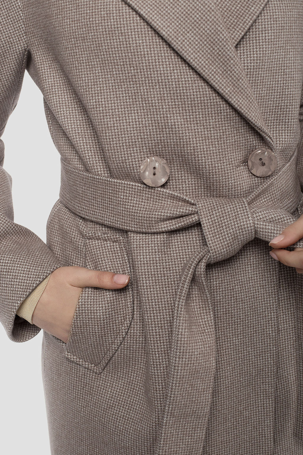 Пальто женское демисезонное (пояс) - El podio фото 4