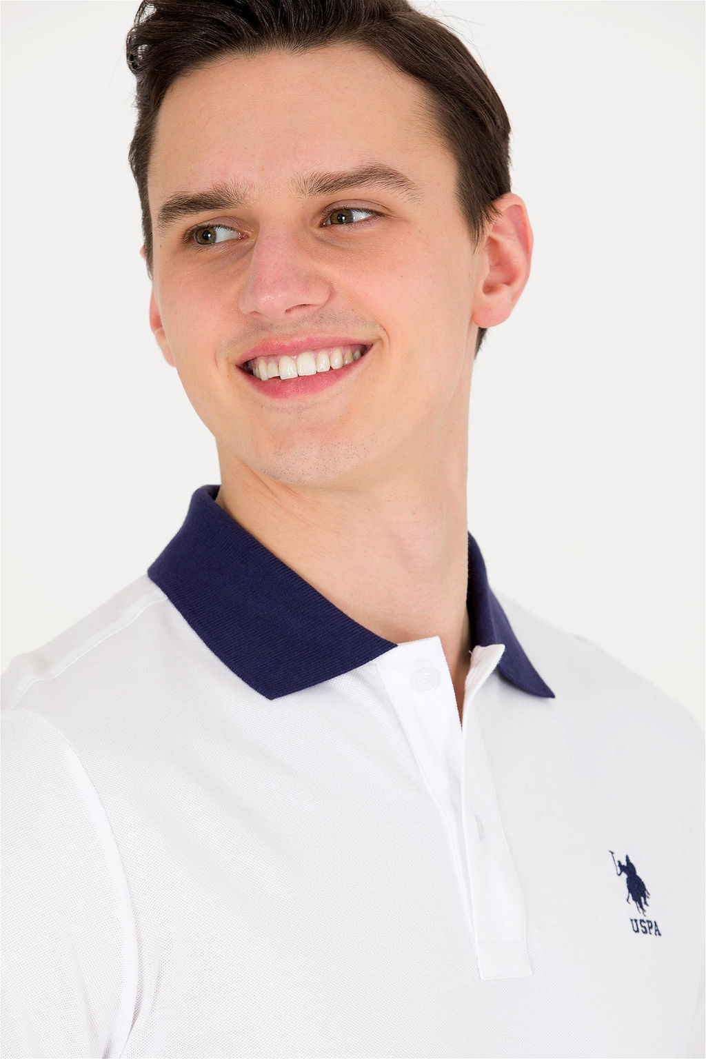 U. S. Polo Assn Мужская белая футболка с воротником-поло - U.s. polo assn фото 9