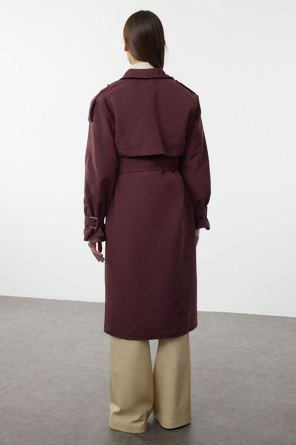Bordo Oversize Kusakl? Trenckot TWOSS21TR0005