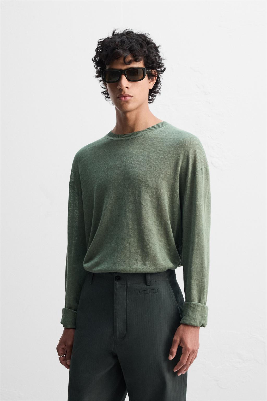 LIGHTWEIGHT 100% LINEN SWEATER - Zara фото 2