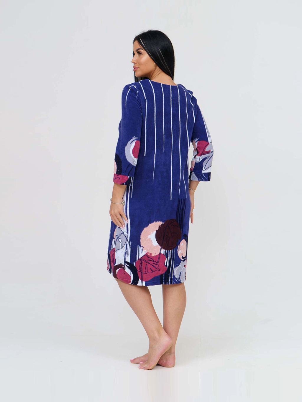 Халат женский, цвет синий