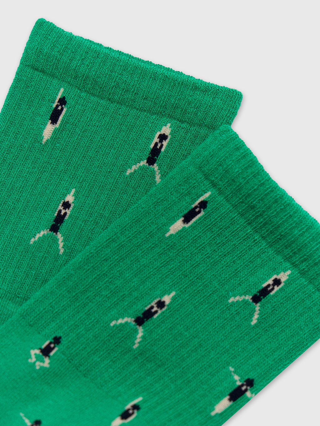 Цена за 5 пар! Носки унисекс зеленые с рисунком в виде пловцов св.зеленка 559U-2811 - Mark formelle фото 3