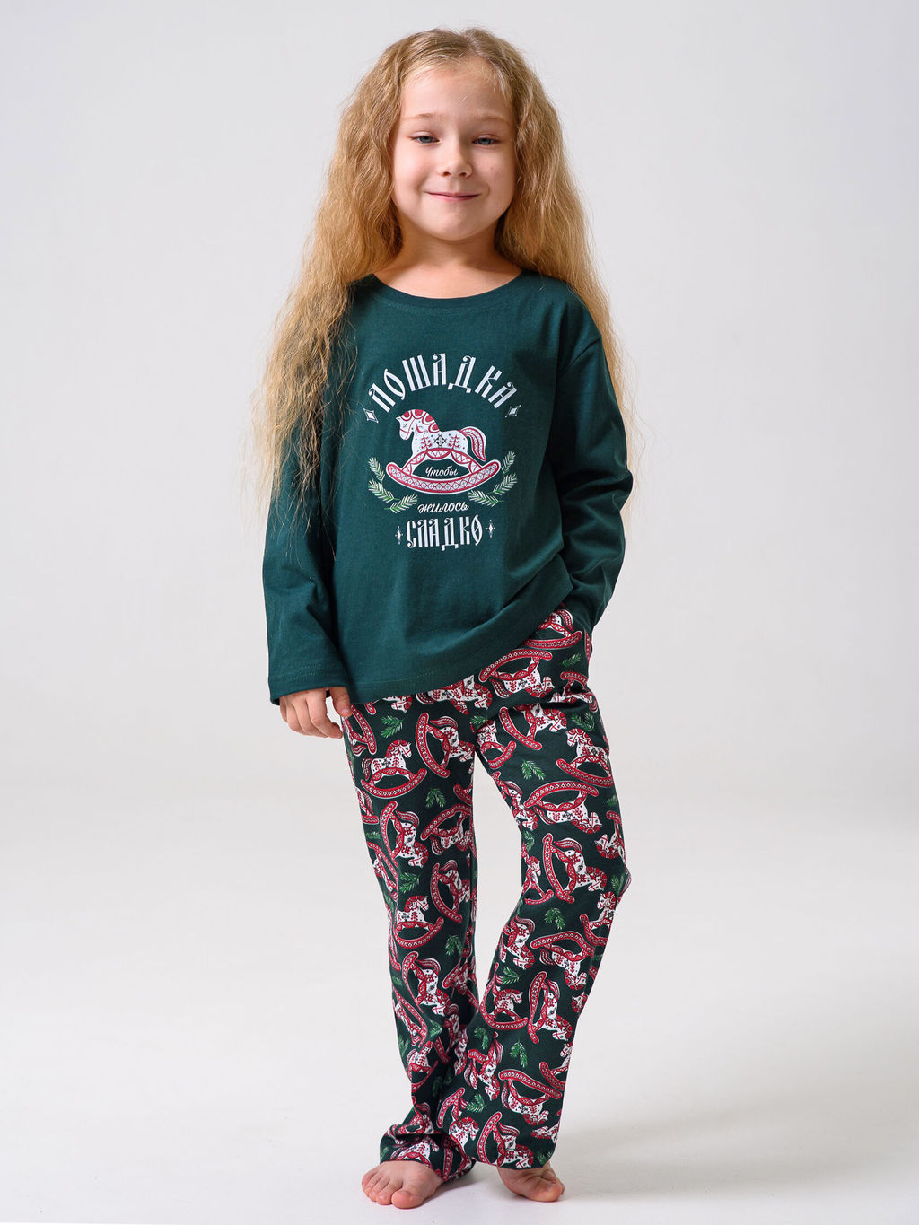 Пижама 100% хлопок женская Лошадка - Оптима фото 17
