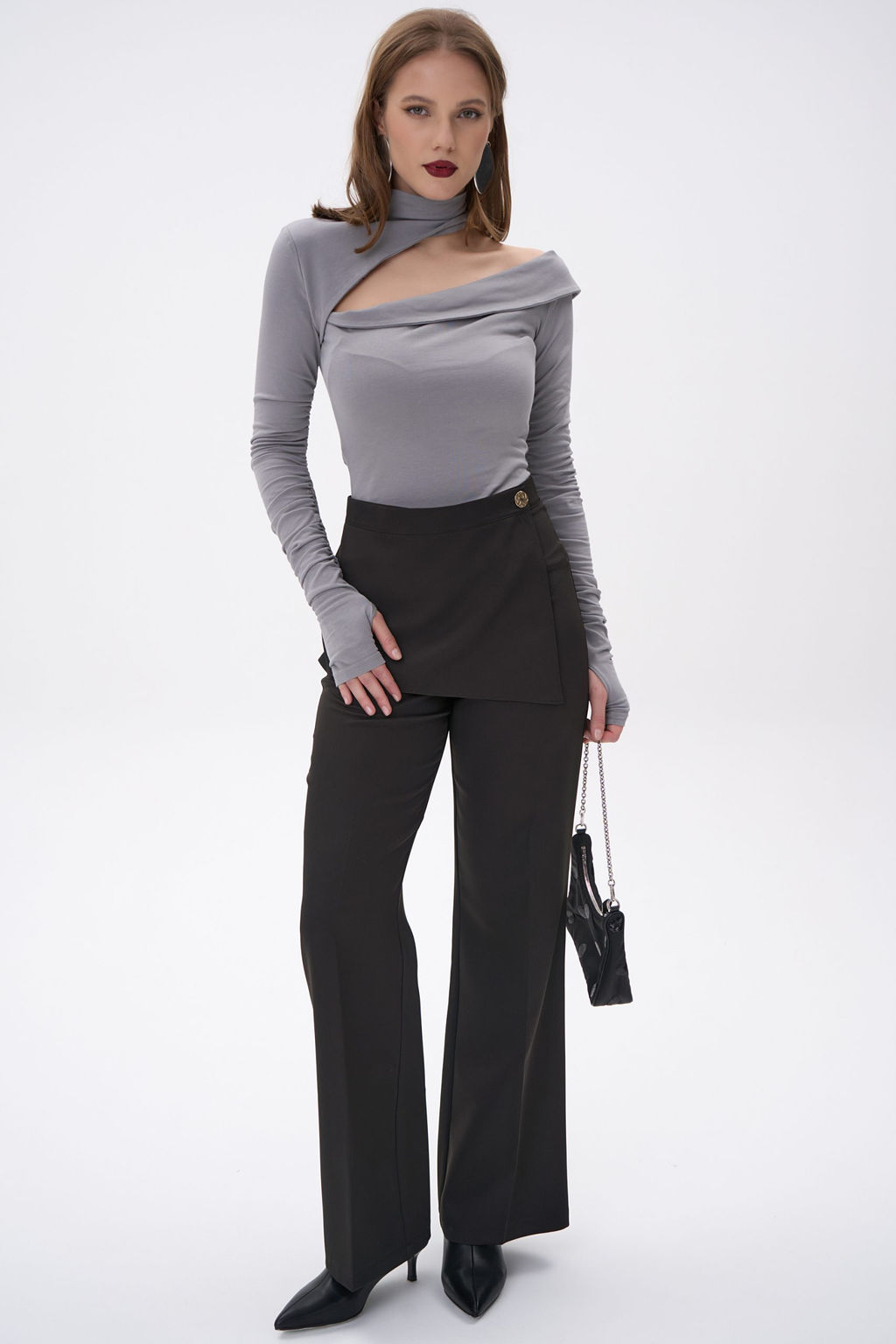 Лонгслив Крис (тёмно-серый) - Эльза фото 7