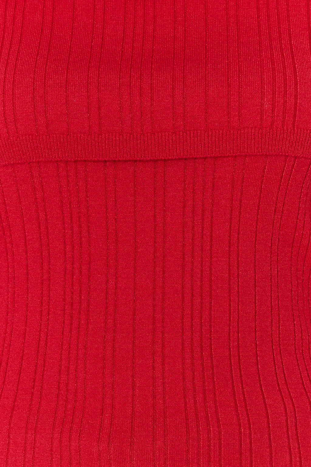 K?rm?z? Premium Iplik/Ozel Iplik Carmen Yaka Triko Ince Bluz TWOSS24BZ00511