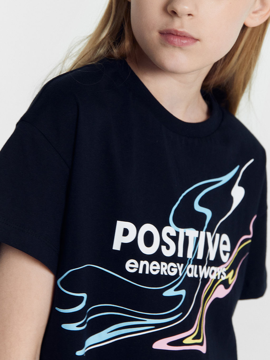 Футболка для девочек черная с печатью - Mark formelle фото 6