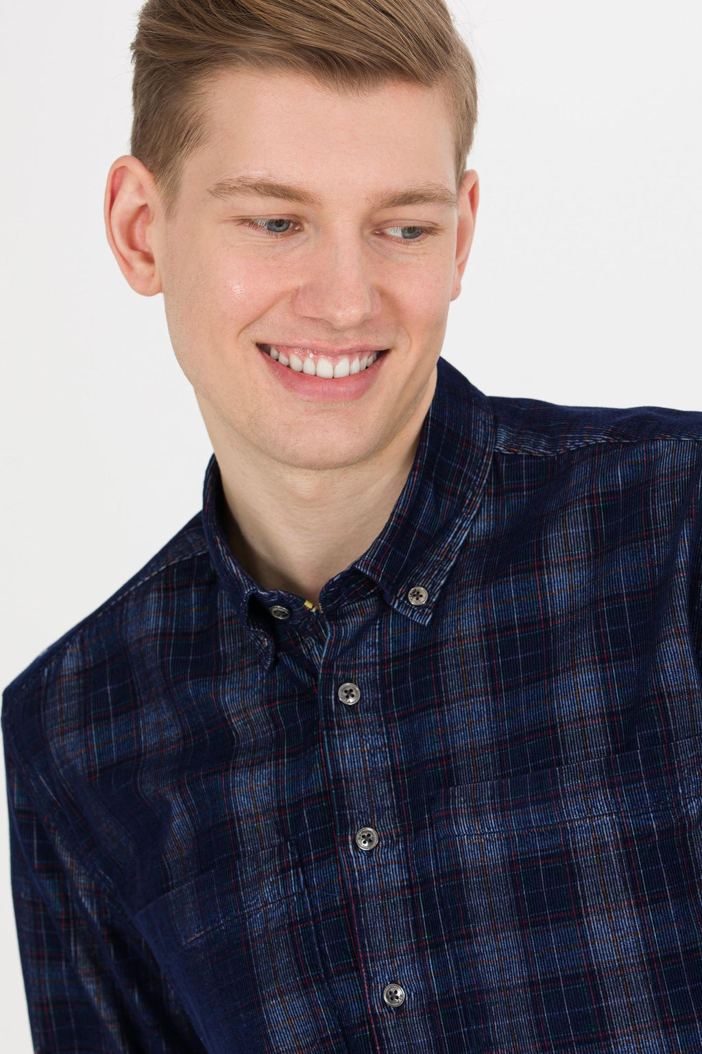 U. S. Polo Assn Мужская темно-синяя рубашка в шотландскую клетку - U.s. polo assn фото 2