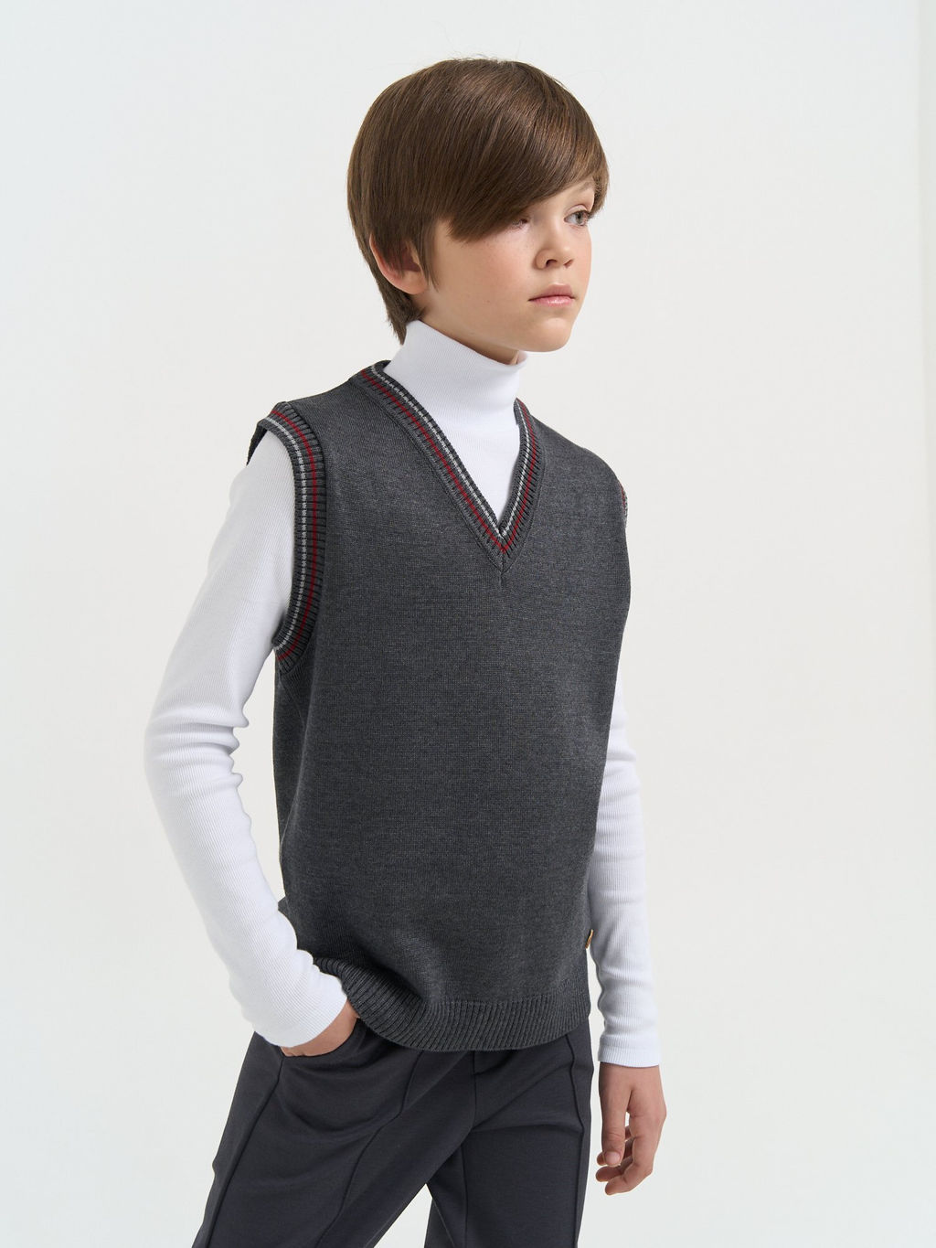 Жилет вязаный Серый 7+ - Bungly фото 2