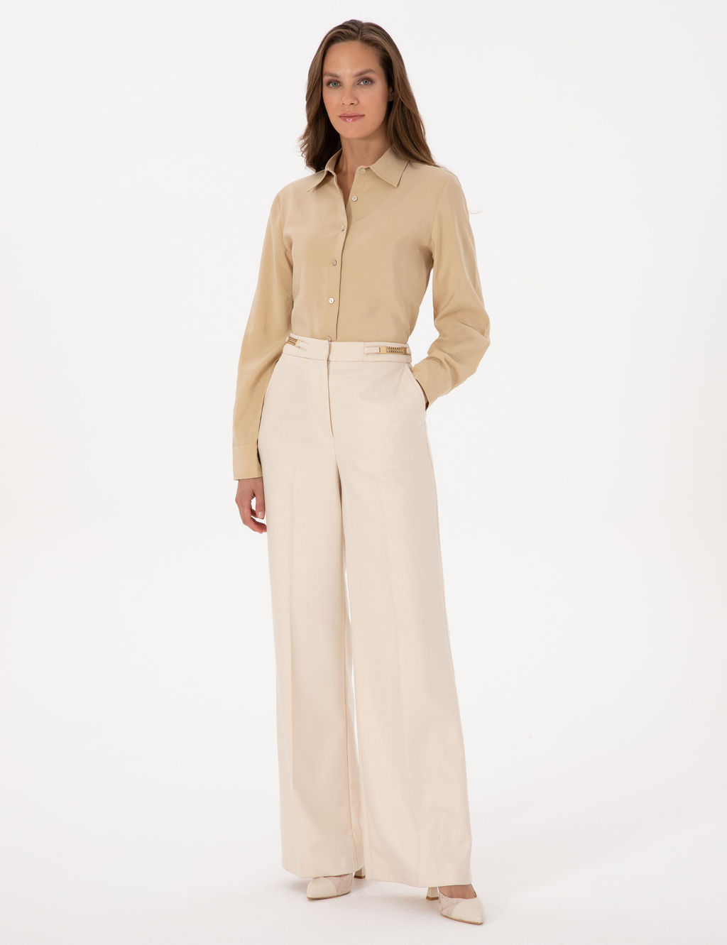 Bej Regular Fit Uzun Kollu G_mlek - Pierre cardin фото 4