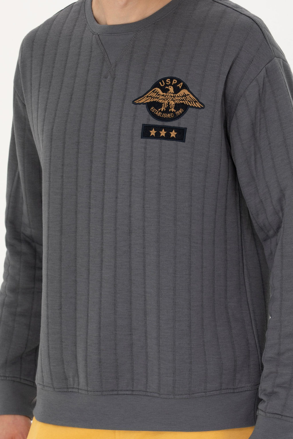 Мужской свитшот антрацитового цвета - U.s. polo assn фото 20