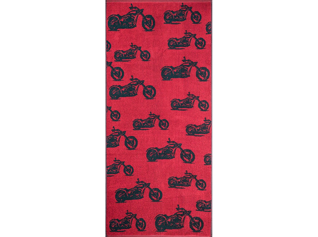 Полотенце махровое 6с102.411ж1 Мото-паттерн(т.зеленый1) 67х150см