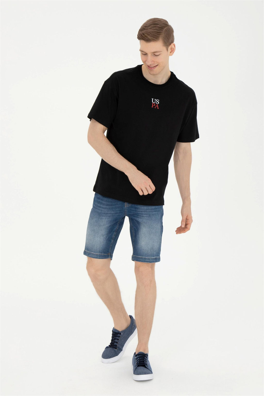 Мужская черная футболка - U.s. polo assn фото 4