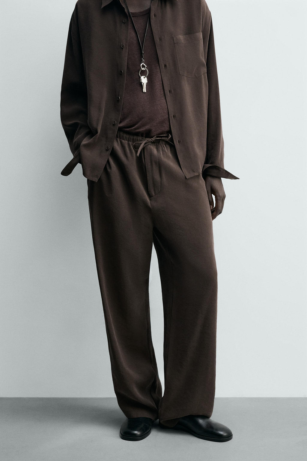 RELAXED FIT FLOWING TROUSERS - Zara фото 2