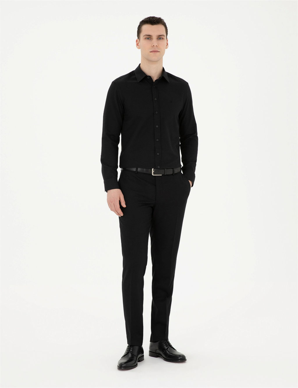 Siyah Slim Fit Arm_rl_ Uzun Kollu G_mlek - Pierre cardin фото 4