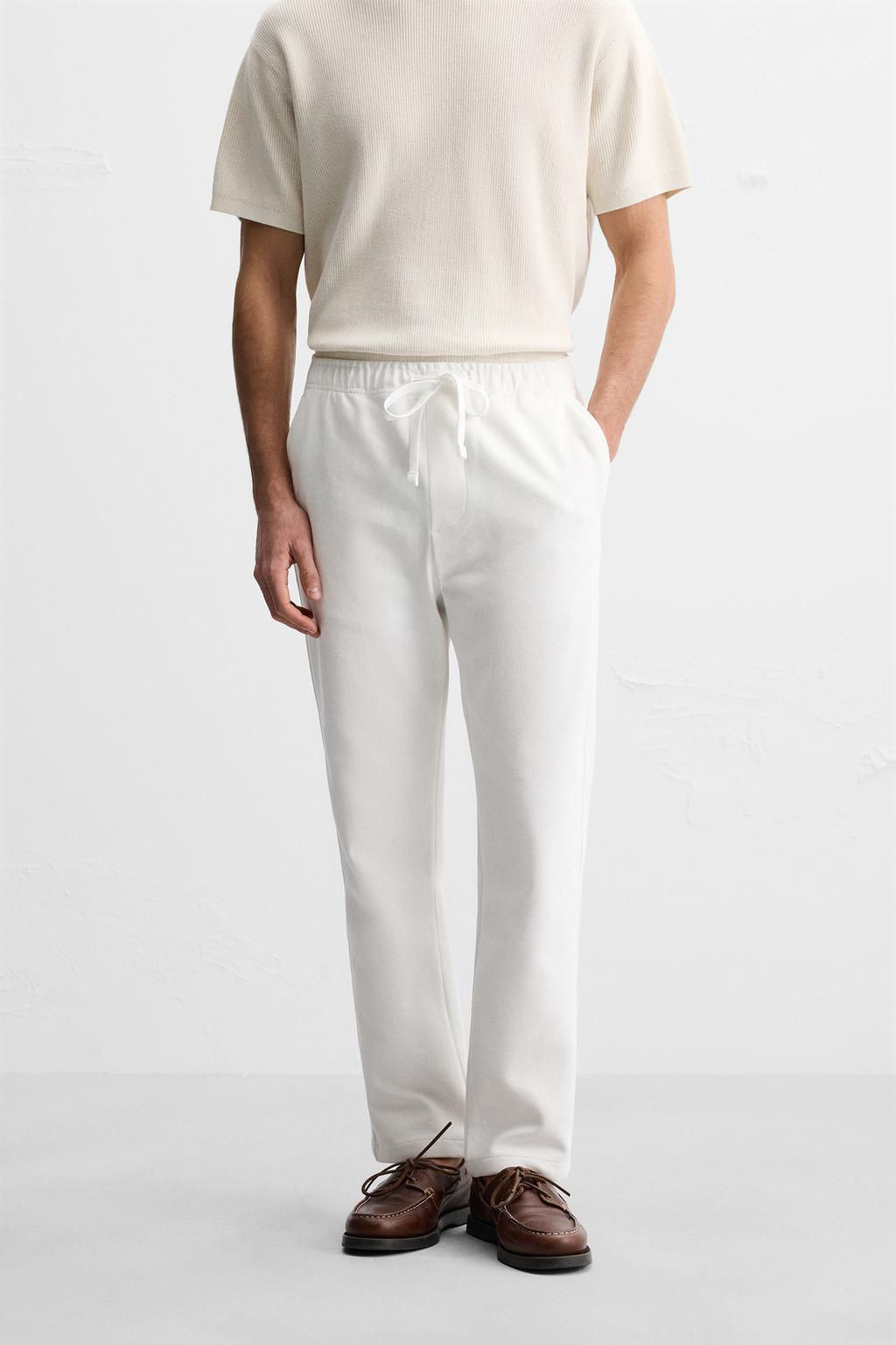 COMFORT FIT JOGGER WAIST TROUSERS - Zara фото 28