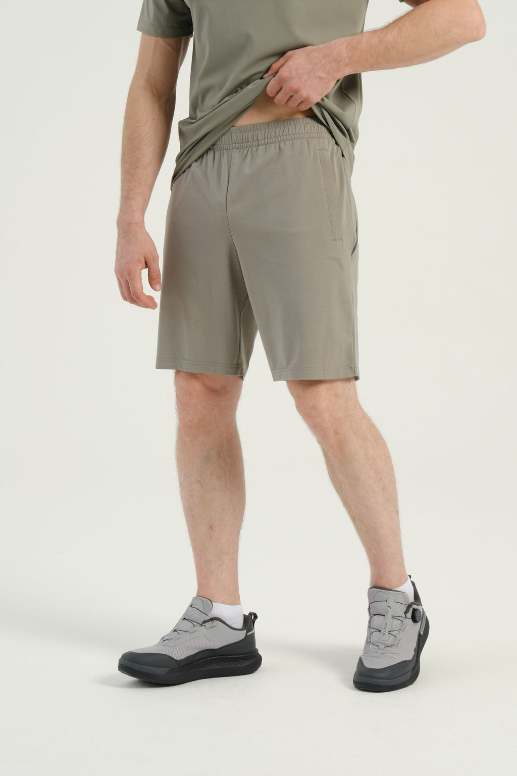 Шорты трикотажные Серо-зеленый