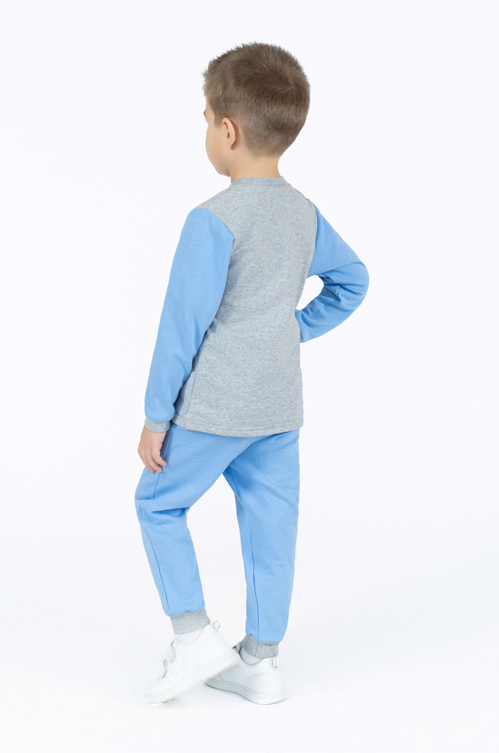 Костюм детский голубой меланж сова пилот