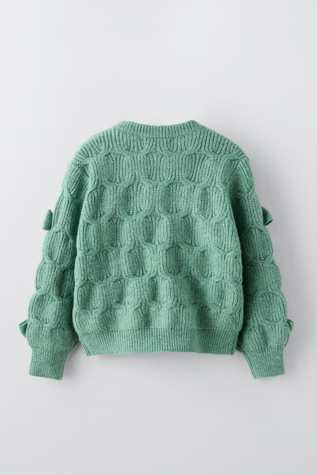 KNIT SWEATER WITH BOWS - Zara фото 2